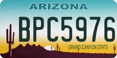 AZ license plate BPC5976