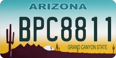 AZ license plate BPC8811