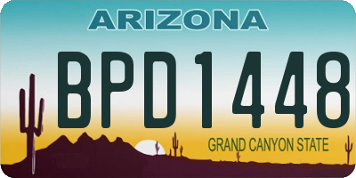 AZ license plate BPD1448