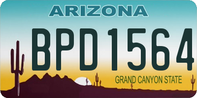 AZ license plate BPD1564