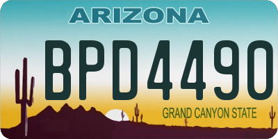 AZ license plate BPD4490