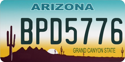 AZ license plate BPD5776