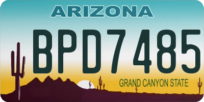 AZ license plate BPD7485