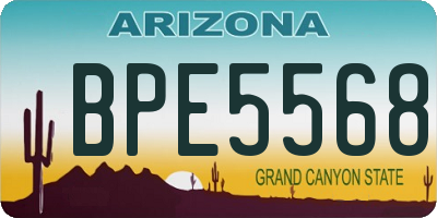 AZ license plate BPE5568