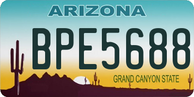 AZ license plate BPE5688