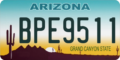 AZ license plate BPE9511