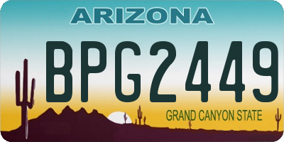 AZ license plate BPG2449