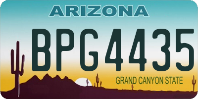 AZ license plate BPG4435