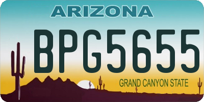 AZ license plate BPG5655