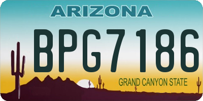 AZ license plate BPG7186