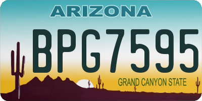 AZ license plate BPG7595
