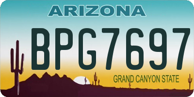 AZ license plate BPG7697
