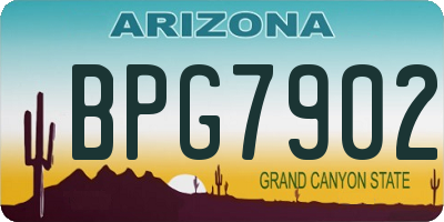 AZ license plate BPG7902