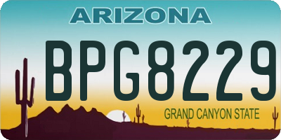 AZ license plate BPG8229