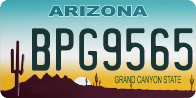 AZ license plate BPG9565