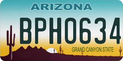 AZ license plate BPH0634