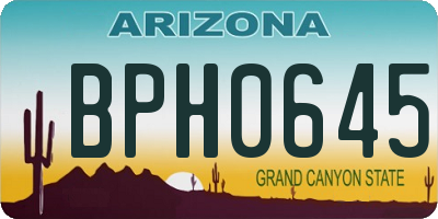 AZ license plate BPH0645