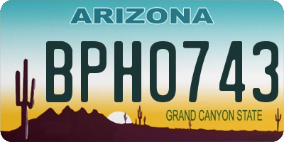 AZ license plate BPH0743