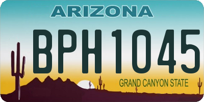 AZ license plate BPH1045