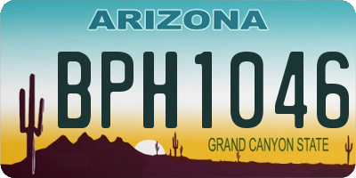 AZ license plate BPH1046