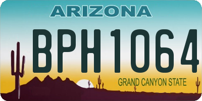 AZ license plate BPH1064