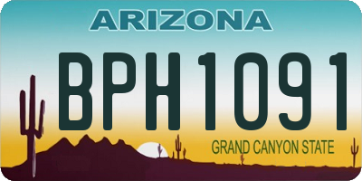 AZ license plate BPH1091