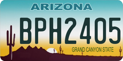 AZ license plate BPH2405