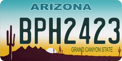 AZ license plate BPH2423