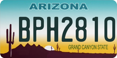 AZ license plate BPH2810