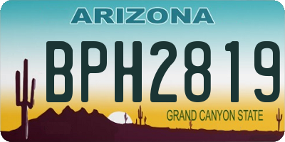 AZ license plate BPH2819