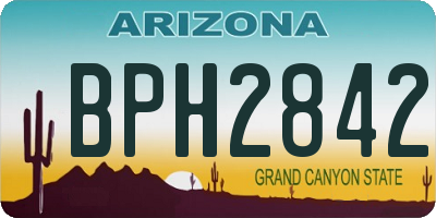 AZ license plate BPH2842