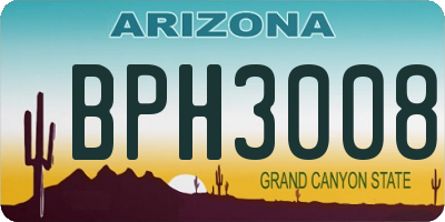 AZ license plate BPH3008