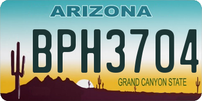 AZ license plate BPH3704