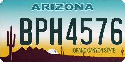 AZ license plate BPH4576