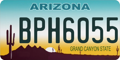 AZ license plate BPH6055
