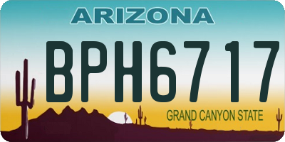 AZ license plate BPH6717