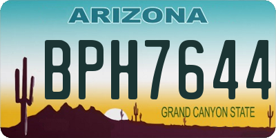 AZ license plate BPH7644