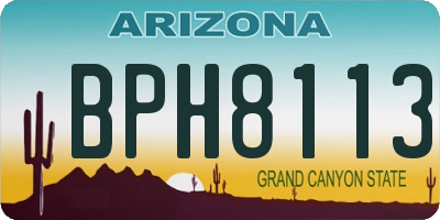 AZ license plate BPH8113