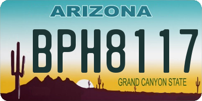 AZ license plate BPH8117