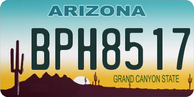 AZ license plate BPH8517