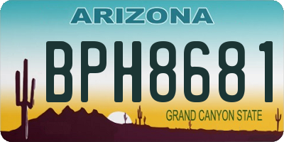 AZ license plate BPH8681