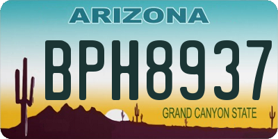 AZ license plate BPH8937