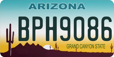 AZ license plate BPH9086