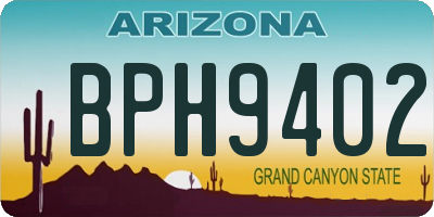 AZ license plate BPH9402
