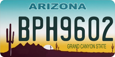 AZ license plate BPH9602