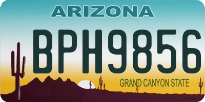 AZ license plate BPH9856