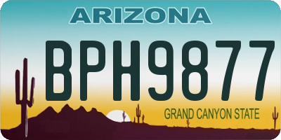 AZ license plate BPH9877