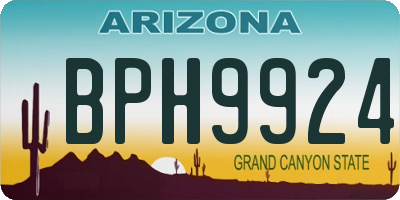 AZ license plate BPH9924