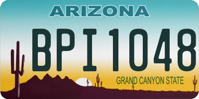 AZ license plate BPI1048