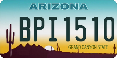 AZ license plate BPI1510